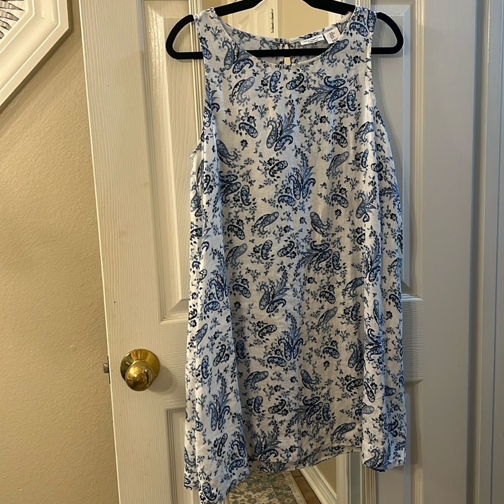 Lucky-Sleeveless linen dress